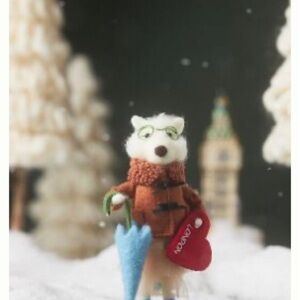 Charming Handmade Felted Travel Fox Anthro London Collection 2024
